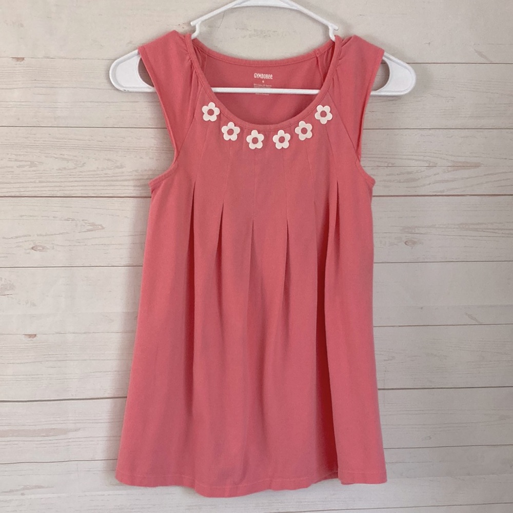 Gymboree size 6 Girls Light Pink Cap Sleeve Dress Flower Detail